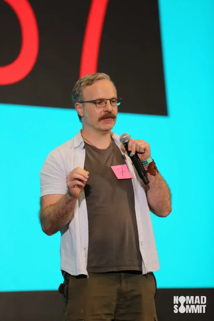 Barny Mulcahy on the Nomad Summit stage